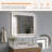 Iris Rectangular Frameless LED Wall Bathroom Vanity Mirror in Silver-2135445952