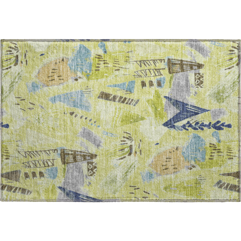 Premium Machine Washable Harjo AMF1573 Modern Rug, Rectangle 1'8" x 2'6"