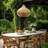 Beatrice Outdoor Rattan Pendant Light - Large Natural Brown Dome 1-Light Polished Handwoven Adjustable Hanging Light For Covered Patio in Coastal, Seaside & Beachy Style-2143571020