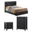 Ensemble de chambre configurable avec lit plateforme tapissier 