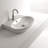 WS Bath Collections H10 23.4 " Ceramic Oval Bathroom Sink and Overflow Hole