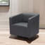 Fauteuil en similicuir 30 po gris et noir