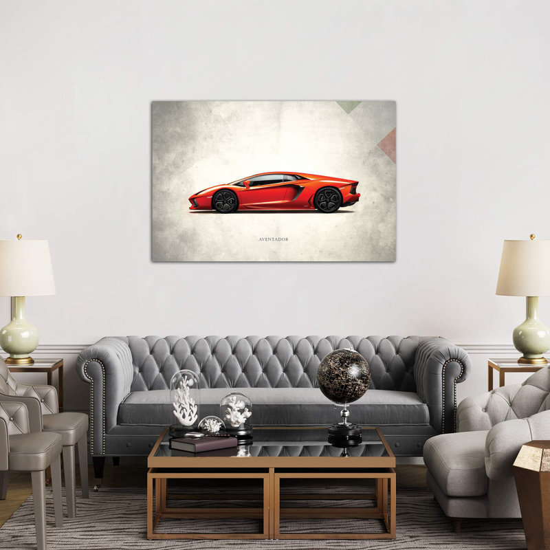 Lamborghini Aventador 1 Piece Wall Art on Canvas, 101.6 cm H x 66.04 cm W x 3.175 cm D, Wrapped Canvas