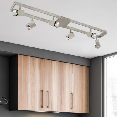 Spina 37'' 6 -Light Fixed Track Track Kit with Dimmable and Adjustable Head