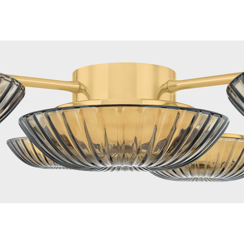 Birmingham Flush Mount in Vintage Polished Brass, 56 W