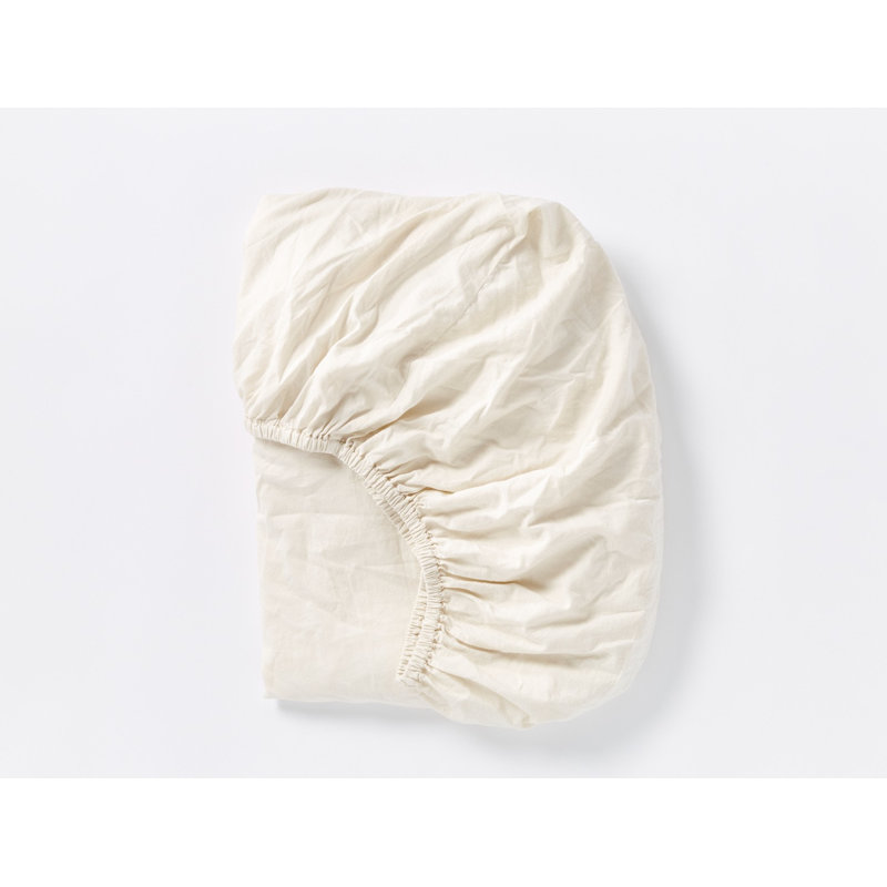 Cloud Soft Sateen 100% Cotton Sateen Fitted Sheet, Queen Fitted Sheet, Undyed
