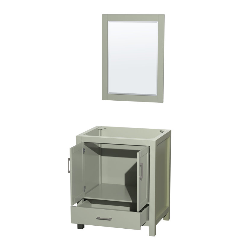Sheffield Light Green 30" Single Vanity Base with Brushed Nickel Hardware