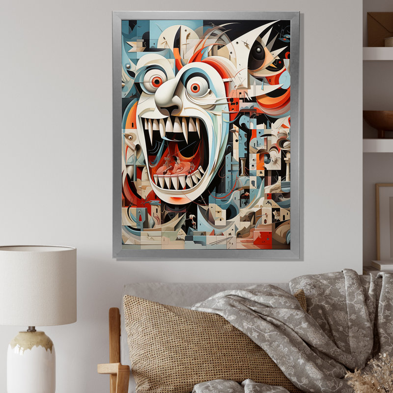Masterpiece Guernica By Pablo I " Masterpiece Guernica By Pablo I ", 20" H x 12" W x 1" D, Gray Picture Framed