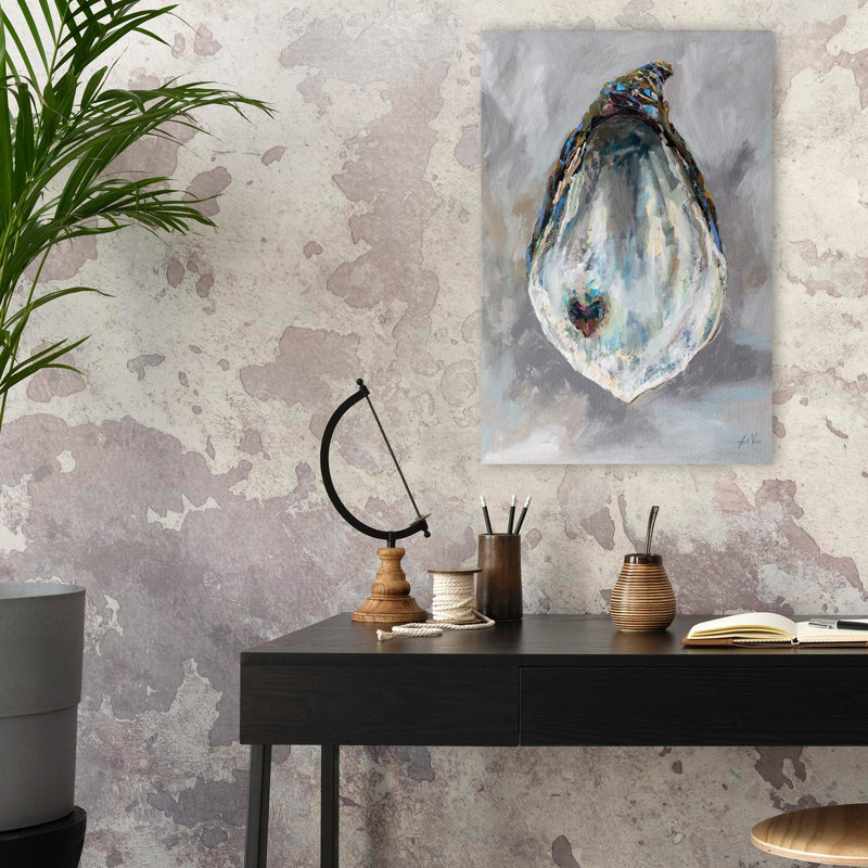 Shucks Coastal Noir Bleu Gris Brun Palourde, H 24 po x l 16 po