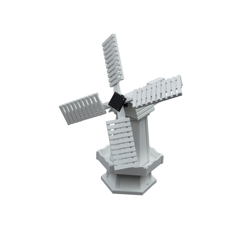 Moulin à vent traité sous pression Donte, H 48 po x l 18 po x P 18 po, Blanc