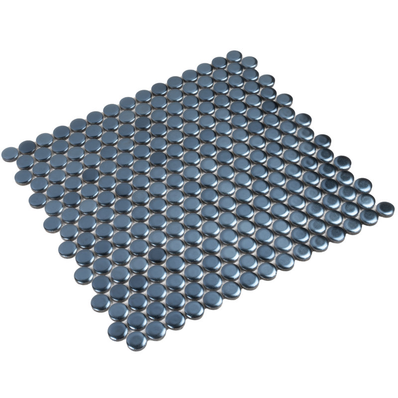 Carreau de porcelaine l 11,46 po x L 12,4 po Cirkel, Bleu denim