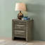 Table de chevet élégante avec rangement gris
