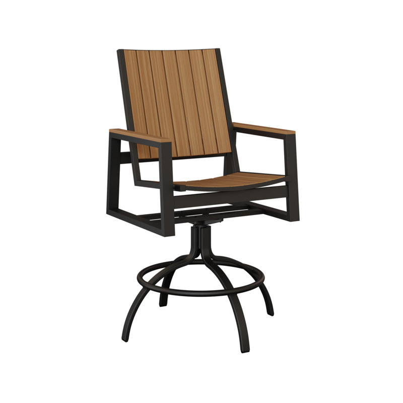 Chaise de bar pivotante Berlin Gardens Vida, Teck naturel