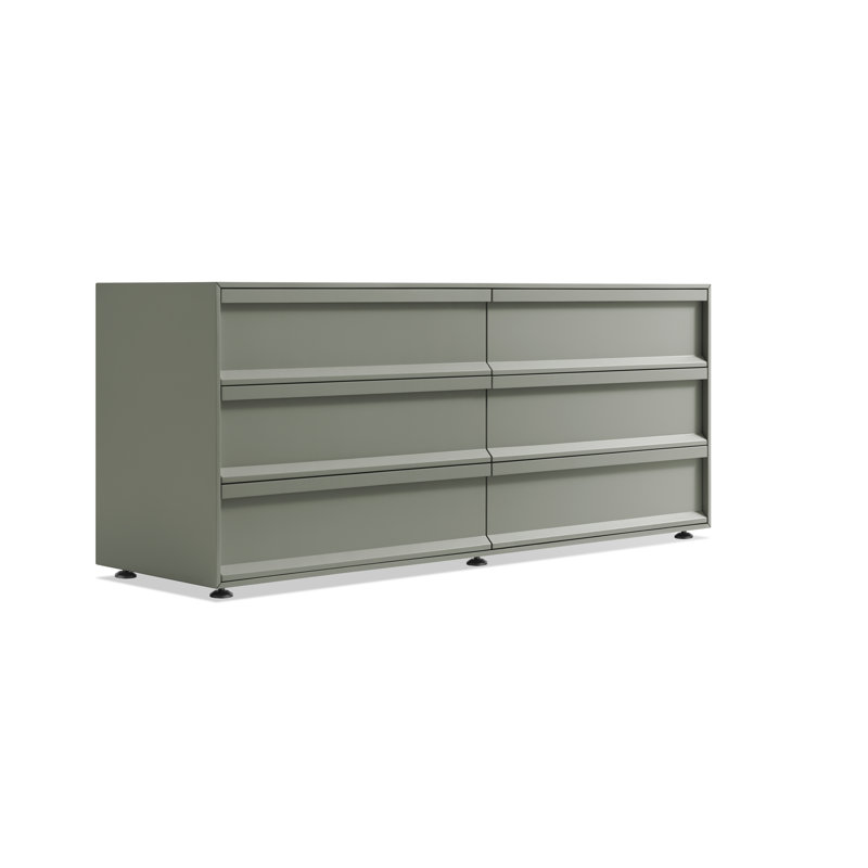 Superchoice 63'' W 6 - Drawer Dresser, Gray Green