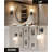 Black Wireless Rechargeable Wall Sconces Set Of 2 With Remote Control, Battery Operated LED Dimmable Wall Lights, RGB 12 Colors & 3 CCT Bulb With Opal White Glass Shade-126228599