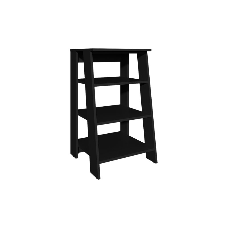 4 tablettes noires pour l'espace - Salle de bain et salon 30 "30" Installation rapide, conception fonctionnelle, Noir