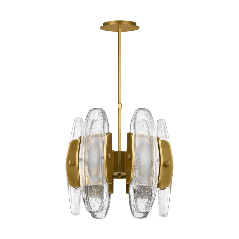 Wythe 6 - Light LED Chandelier, Plated Brass