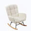 Fauteuil berçant crème blanc Teddy