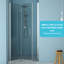 Porte de douche l 30 po x H 72 po avec fonction pliante - entrée en verre trempé, espace, porte sans cadre à aspect réglable, style, propriété de sortie
