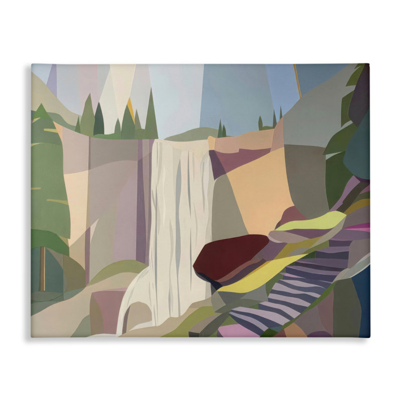 Toile Yosemite & Mist Trail, conception par Melba Browne, H 16 po x l 20 po