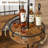 4-Tier Bar Cart with Wine Rack & Glass Holder, Mobile Serving Cart on Wheels for Kitchen & Dining Room-567973744-567973711