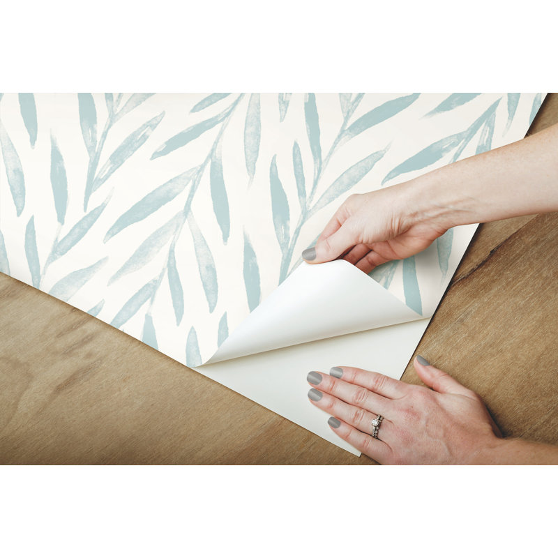 Papier peint adhésif Magnolia Home Willow, Bleu