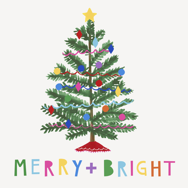Colourful Christmas I by Victoria Barnes - Wrapped Canvas Print, 122cm H x 122cm W