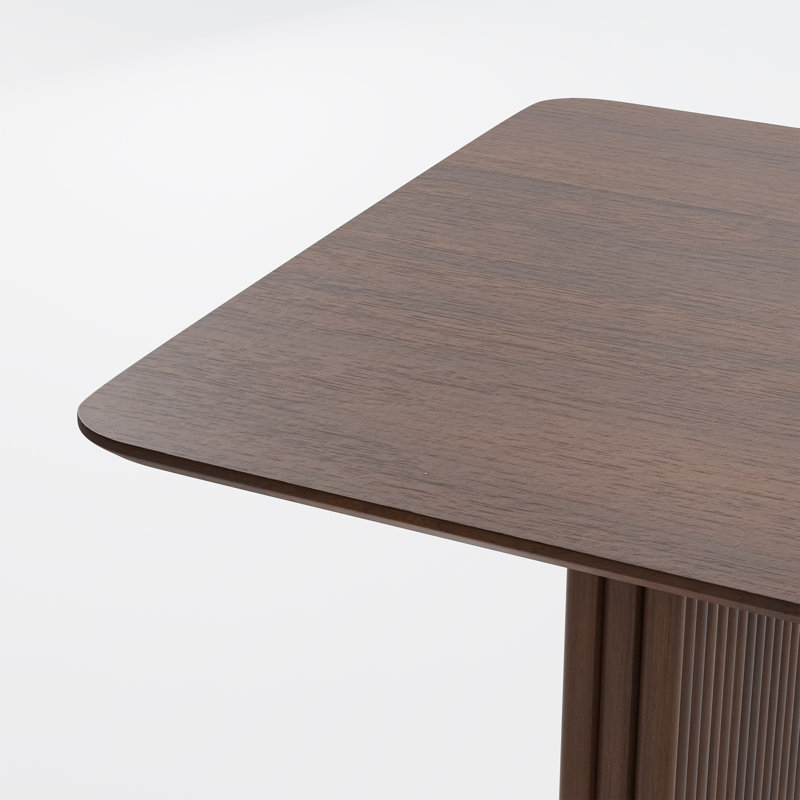 Maitilde Rectangular 30"H Wood Dining Table, 30"H x 79"L x 33.5"W, Walnut