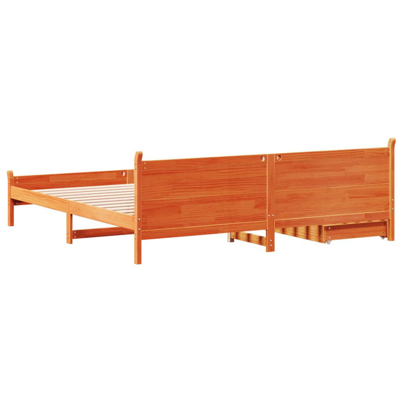 Storage Bed, Wax Brown, 200 x 200cm