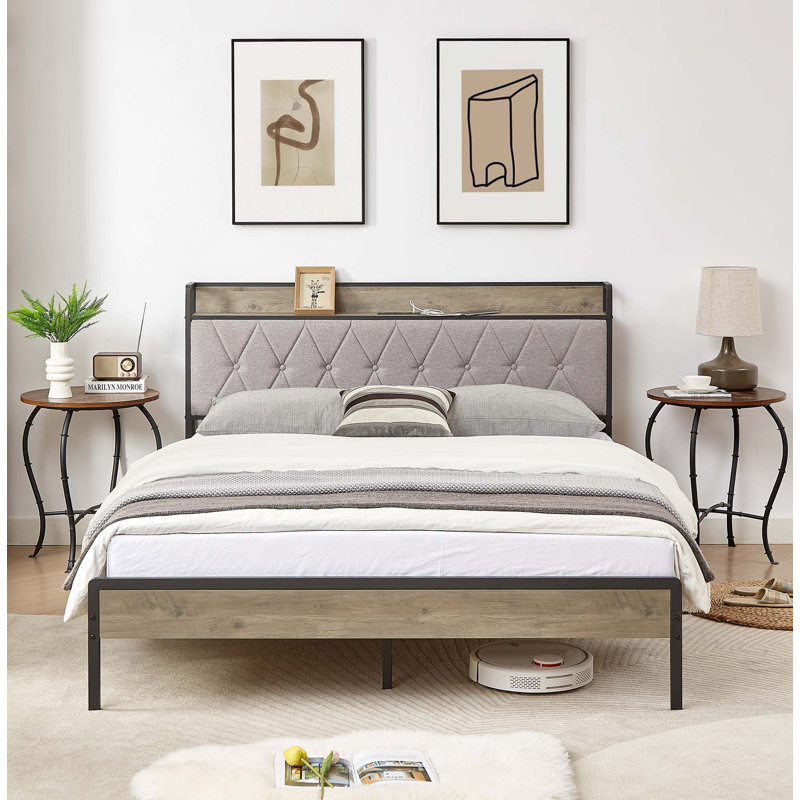 Bed Frame With Charging Station