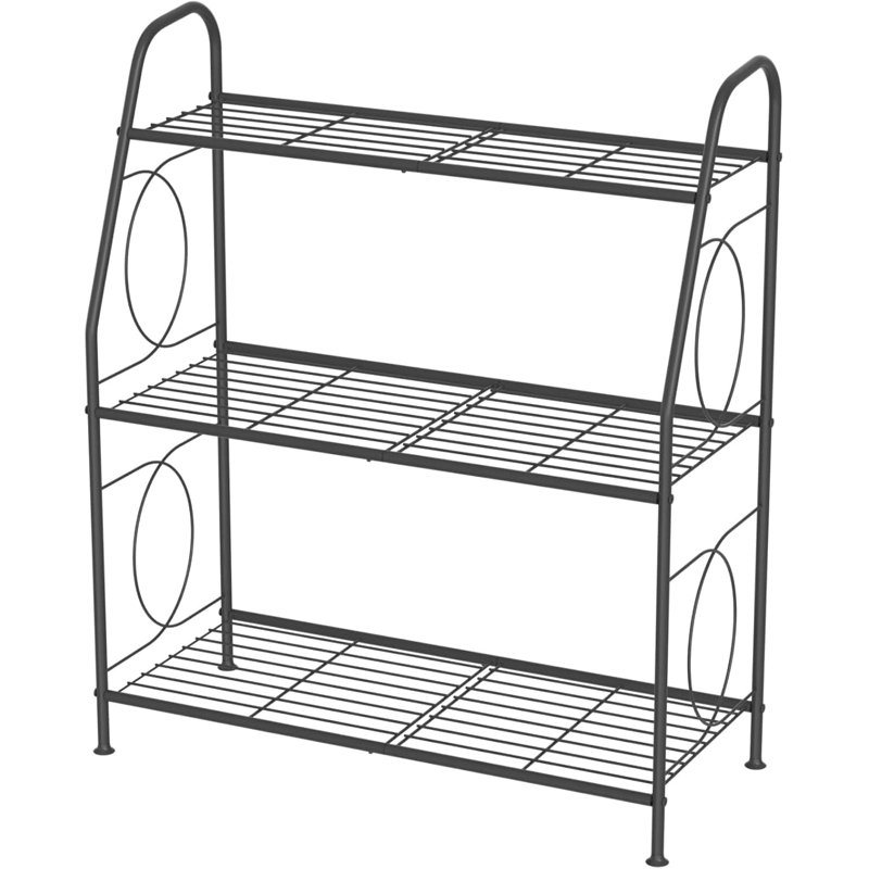 Support à plantes robuste à 3 niveaux pour l'intérieur et l'extérieur, présentoir polyvalent pour plantes, décor, et plus encore
