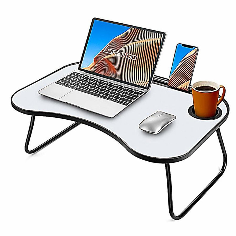 bureau d'ordinateur portable, Blanc/Noir