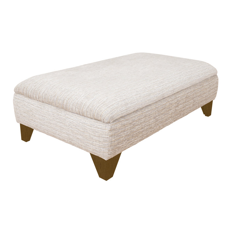 Elzy 104cm Wide Rectangle Solid Colour Ottoman with Storage