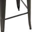 Tabouret de bar 24 po en métal à assise en bois-2014351756