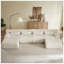 Canapé d'angle en velours côtelé crème en forme de U avec pouf, canapé-lit 6 places pour salon-1953814956-1953814958