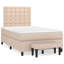  Lit sommier tapissier avec matelas cappuccino et similicuir blanc-2100524583