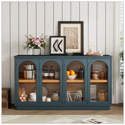Versatile Large Storage Buffet Cabinet with Adjustable Shelves for Various Rooms, Perfect for Organizing and Displaying Essentials.