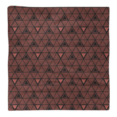 Serviette de table en coton à triangles dessinés à la main