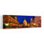 Town Center Decorated With Christmas Lights Rothenburg Germany by Collezione Panoramica - Wrapped Canvas Panoramic Print-641504605