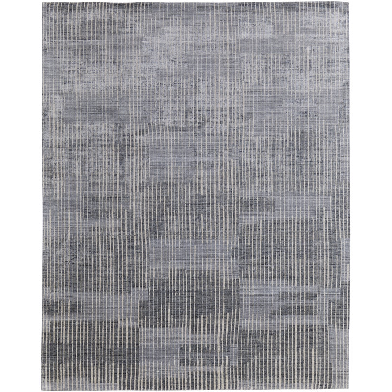 Eastfield Abstract Area Rug in Blue, Rectangle 9' x 12'