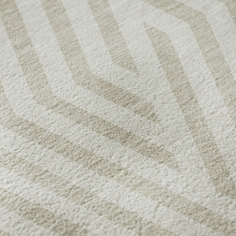 Tapis ivoire Cerrito AMF550 lavable à la machine de qualité supérieure, Rectangle 1 pi 8 po x 2 pi 6 po