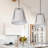 1-Light dark gray adjustable iron pendant lamp