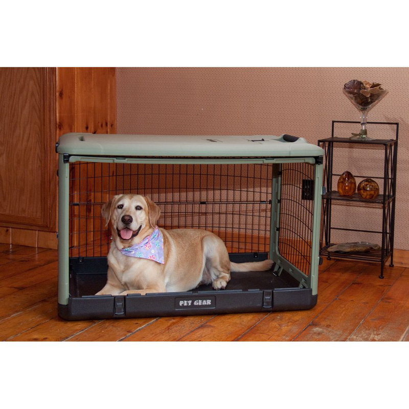 Cage pour animal Deluxe, Moyen (H 27 po x l 24 po x P 36 po), Sauge