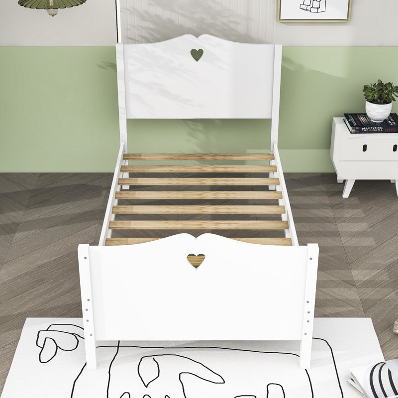 Platform Bed, White