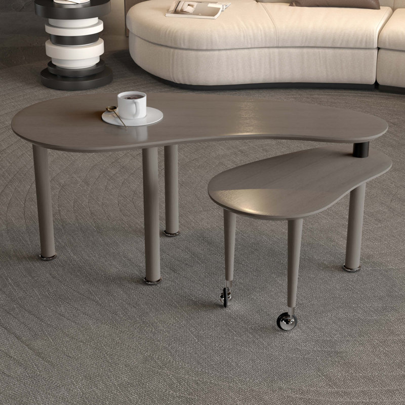 Table basse rotative à 360 degrés, Marron foncé