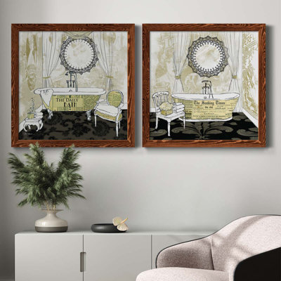 " Daily Bath " 2 - Pieces Painting Print