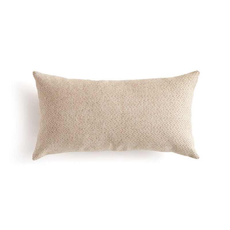 Gibram Indoor/Outdoor Reversible Throw Pillow, 12"H x 22"W, Tan