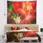 Tapisserie abstraite «Red Magic Stormy Sky»-28496728