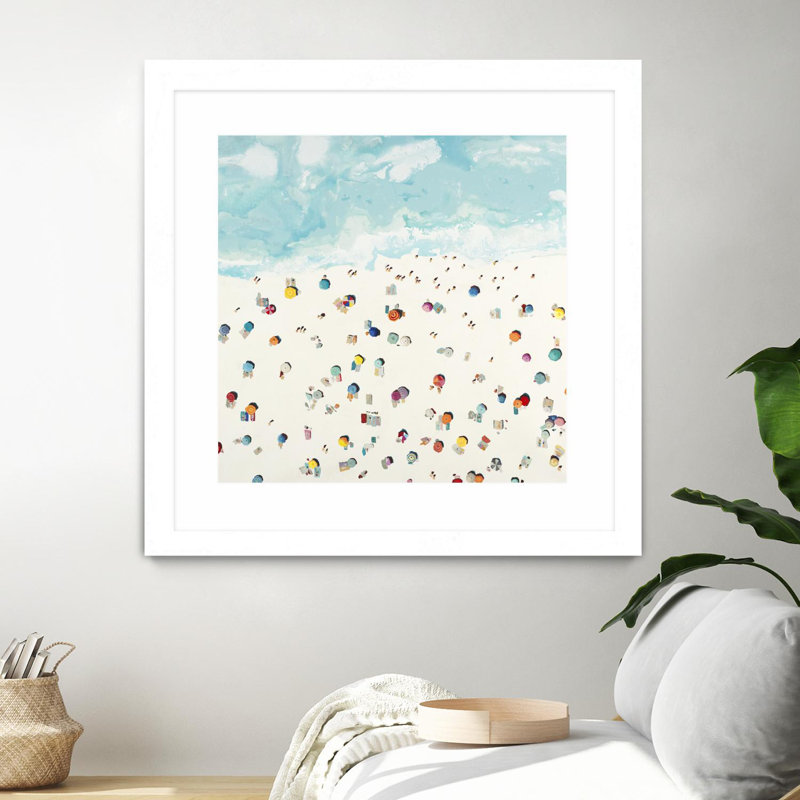 «Beach Days» mat et encadré, H 30 po x l 30 po x P 1 po