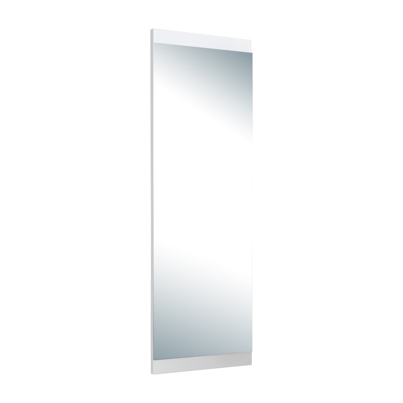Jaliyah Wood Flat Mirror, White
